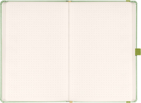 Notizbuch Grün, gepunktet, 13 × 21 cm