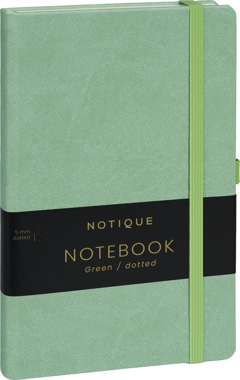 Notizbuch Grün, gepunktet, 13 × 21 cm
