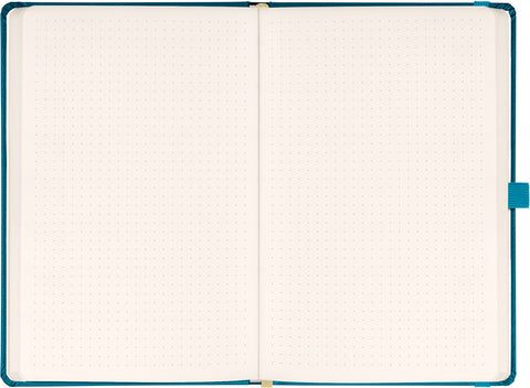 Notizbuch Türkis, gepunktet, 13 × 21 cm