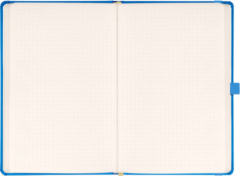 Notizbuch Blau, gepunktet, 13 × 21 cm