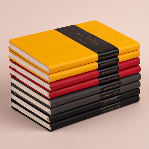Notizbuch Rot, gepunktet, 13 × 21 cm
