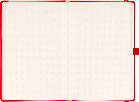 Notizbuch Rot, gepunktet, 13 × 21 cm