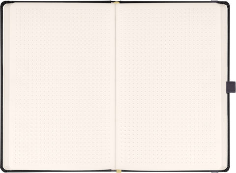 Notizbuch Grau, gepunktet, 13 × 21 cm