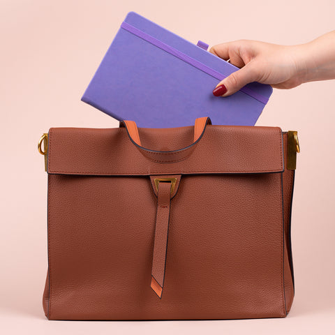 Notizbuch Lila, liniert, 13 × 21 cm