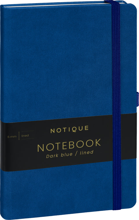 Notizbuch Dunkelblau, liniert, 13 × 21 cm