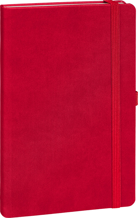Notizbuch Rot, liniert, 13 × 21 cm