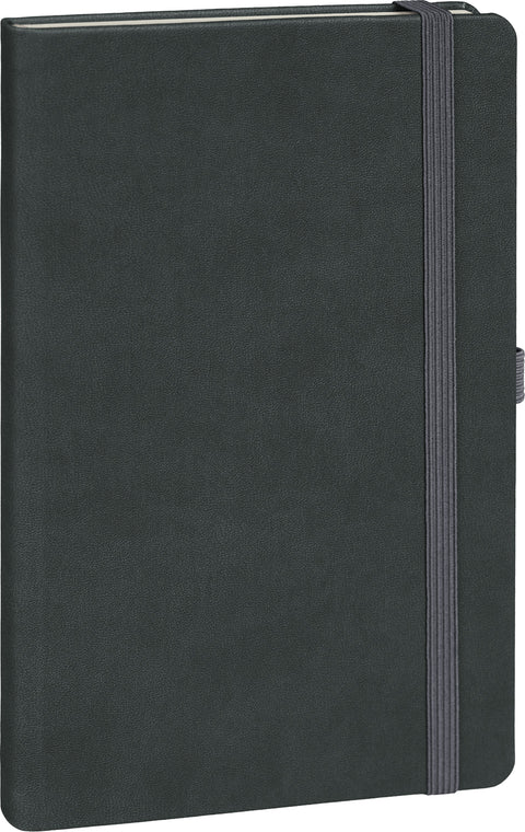 Notizbuch Grau, liniert, 13 × 21 cm