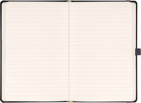 Notizbuch Grau, liniert, 13 × 21 cm