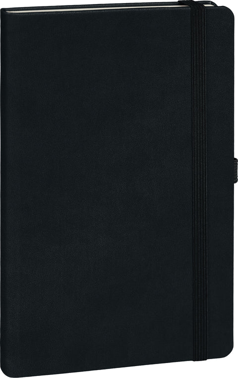 Notizbuch Schwarz, liniert, 13 × 21 cm