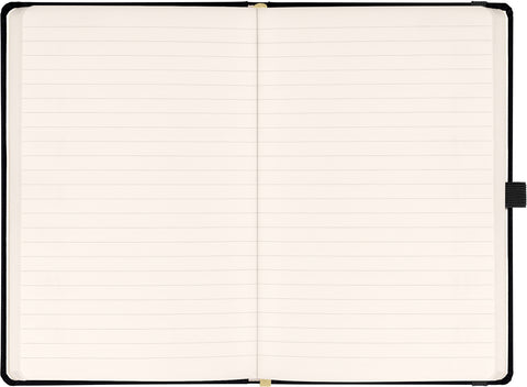 Notizbuch Schwarz, liniert, 13 × 21 cm