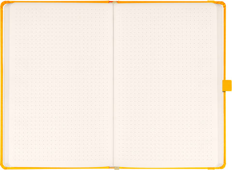 Notizbuch Gelb, gepunktet, 13 × 21 cm