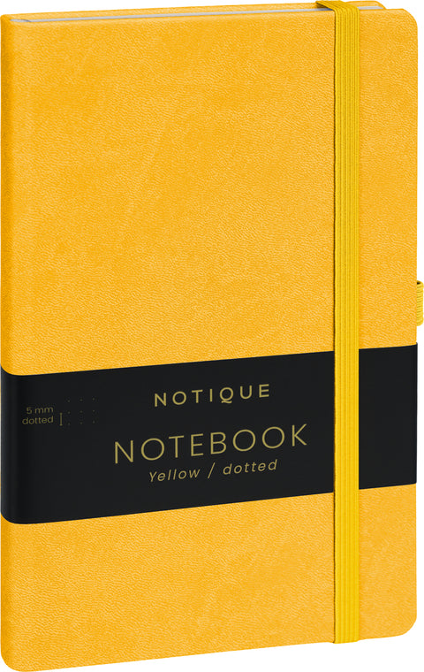 Notizbuch Gelb, gepunktet, 13 × 21 cm