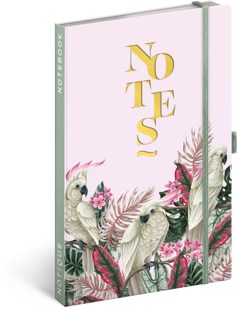 Notizbuch Kakadu, liniert, 13 x 21 cm