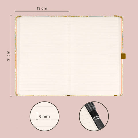 Notizbuch Alfons Mucha - Tanz, liniert, 13 x 21 cm