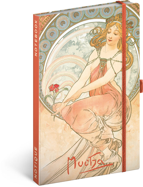 Notizbuch Alfons Mucha - Gemälde, liniert, 13 x 21 cm