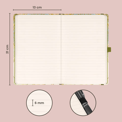 Notizbuch Alfons Mucha - Poesie, liniert, 13 x 21 cm