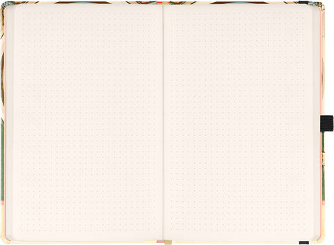 Notizbuch Alfons Mucha - Primel, gepunktet, 13 x 21 cm