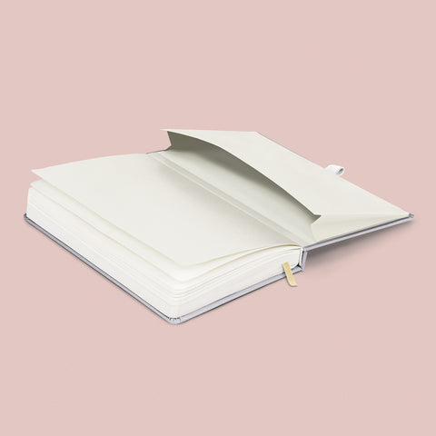 Notizbuch Balacron, silber, liniert, 15 x 21 cm