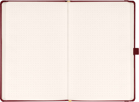 Notizbuch Balacron, burgunderrot, gepunktet, 15 x 21 cm