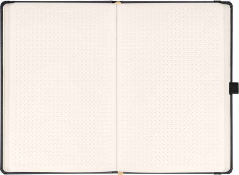 Notizbuch Balacron, schwarz, gepunktet, 15 x 21 cm