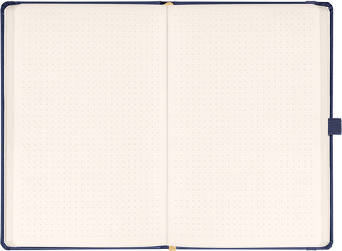 Notizbuch Balacron, dunkelblau, gepunktet, 15 x 21 cm