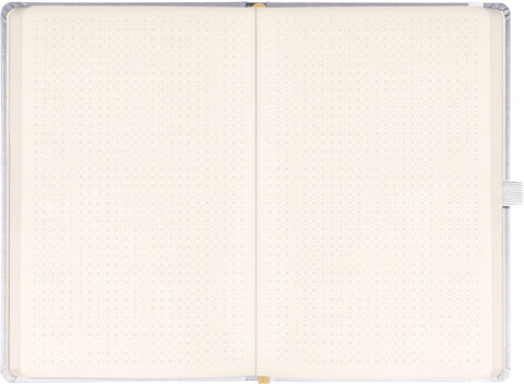 Notizbuch Balacron, silber, gepunktet, 15 x 21 cm