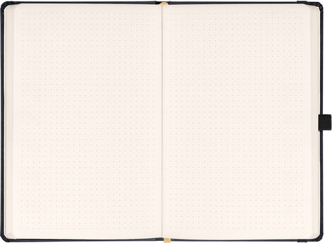 Notizbuch Aprint, schwarz, gepunktet, 15 x 21 cm