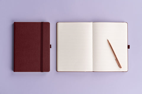 Notizbuch Aprint Neo, weinrot, liniert, 15 x 21 cm