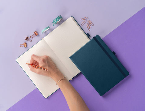 Notizbuch Aprint Neo, blau, gepunktet, 15 x 21 cm