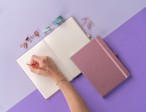 Notizbuch Aprint Neo, rosa, gepunktet, 15 x 21 cm