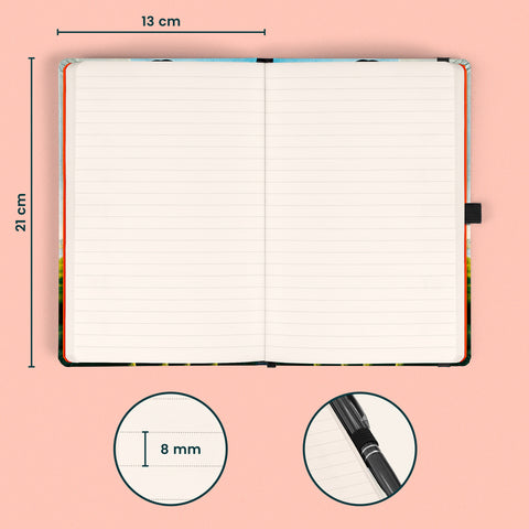 Notizbuch Tulpen von Kateřina Winterová, liniert, 13 x 21 cm