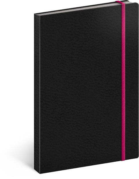 Notizbuch Tucson schwarz/rosa, liniert, 13 x 21 cm