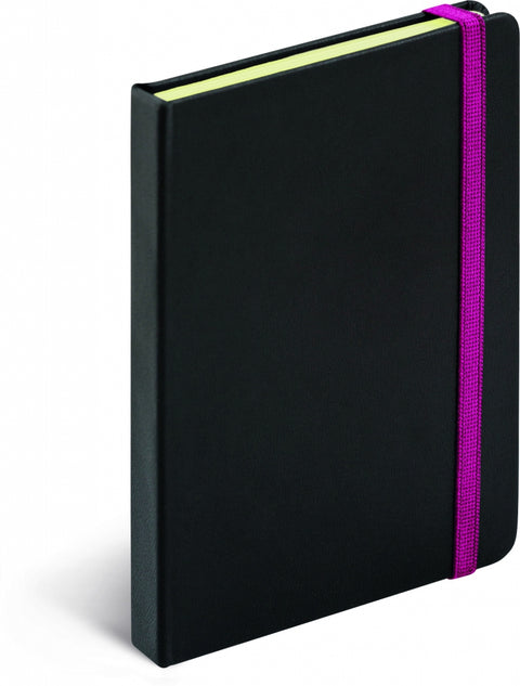 Notizbuch Tucson schwarz/rosa, liniert, 13 x 21 cm