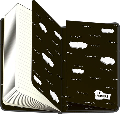 Notizbuch Ice Surfers, liniert, 13 x 21 cm