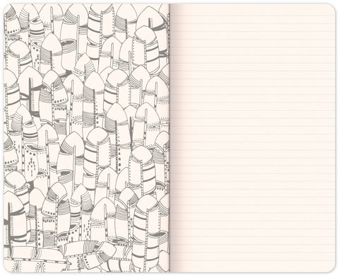 Ausmal-Notizbuch, liniert, 13 x 21 cm