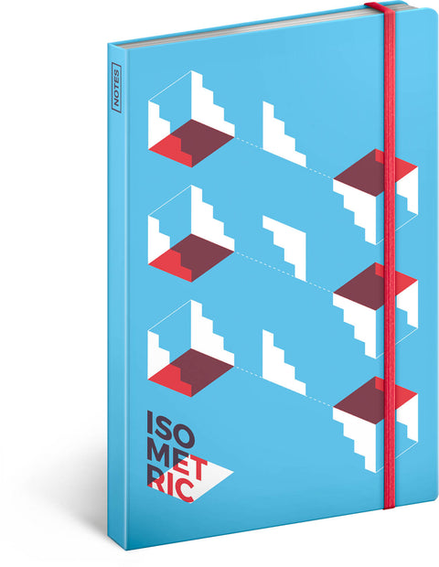 Notizbuch Isometric, unliniert, 13 x 21 cm