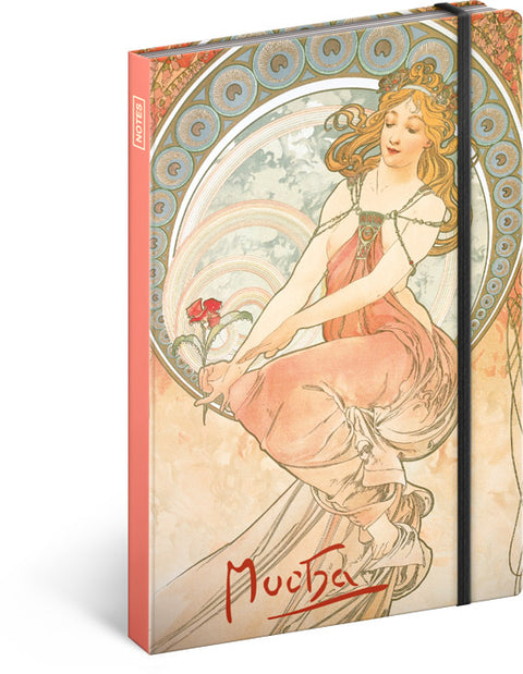 Notizbuch Alfons Mucha - Gemälde, liniert, 13 x 21 cm