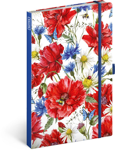 Notizbuch Blumen liniert, 13 x 21 cm