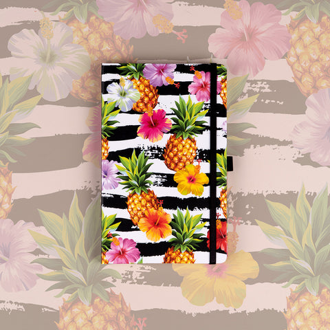 Notizbuch Ananas, liniert, 13 x 21 cm