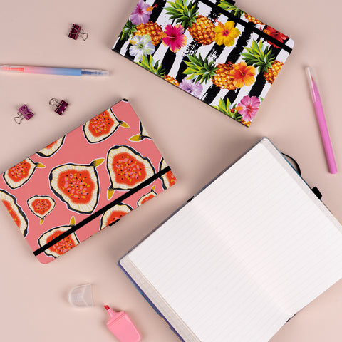 Notizbuch Ananas, liniert, 13 x 21 cm