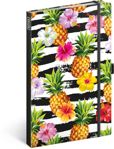 Notizbuch Ananas, liniert, 13 x 21 cm
