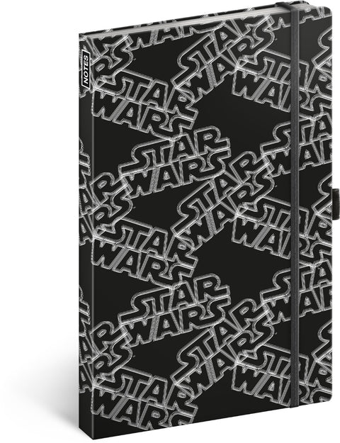 Notizbuch Star Wars Schwarzes liniertes Notizbuch, 13 x 21 cm