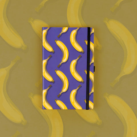 Notizbuch Bananen, liniert, 13 x 21 cm