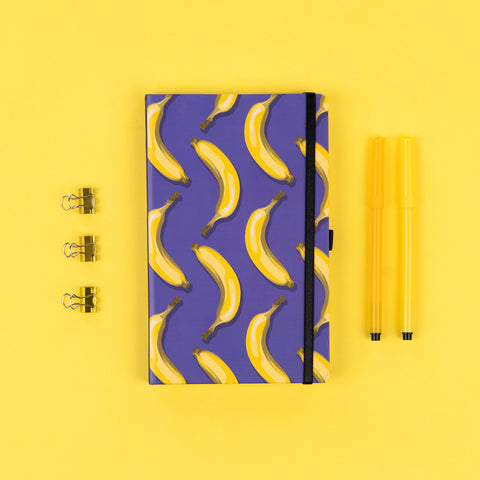 Notizbuch Bananen, liniert, 13 x 21 cm