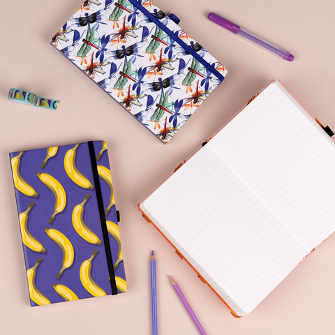 Notizbuch Bananen, liniert, 13 x 21 cm