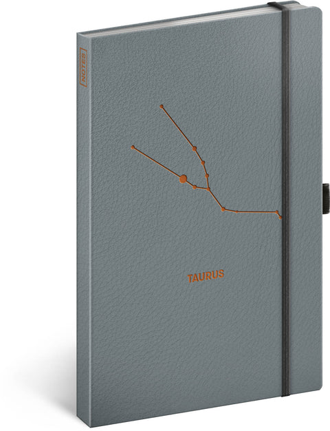 Notizbuch Sternzeichen Stier, liniert, 13 x 21 cm