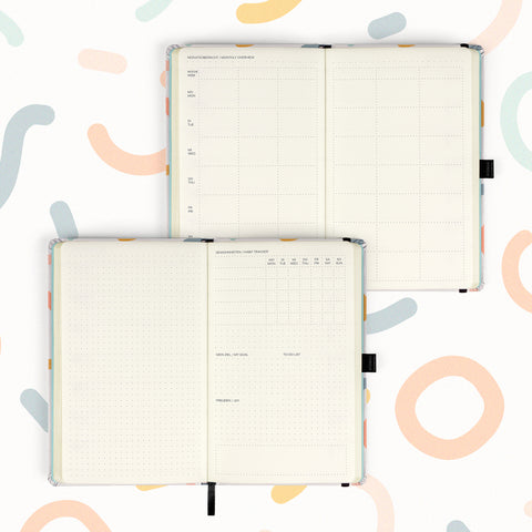 Buchkalender, wöchentlich und undatiert My Bullet Planner, 13 × 21 cm DE/EN