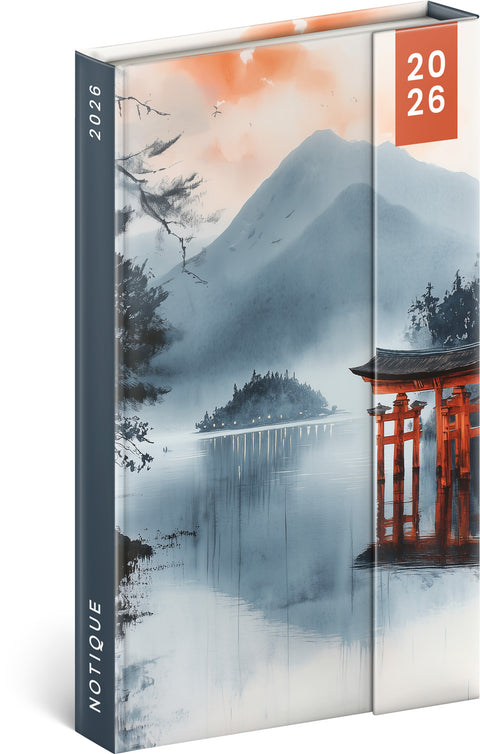 Wöchentlicher Magnetplaner Japan 2026, 13 x 21 cm