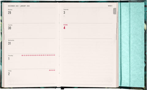 Wöchentlicher Magnetplaner Monstera 2026, 11 x 16 cm