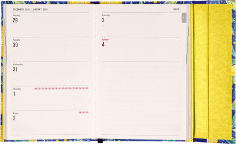 Wöchentlicher Magnetplaner Zitronen 2026, 11 x 16 cm